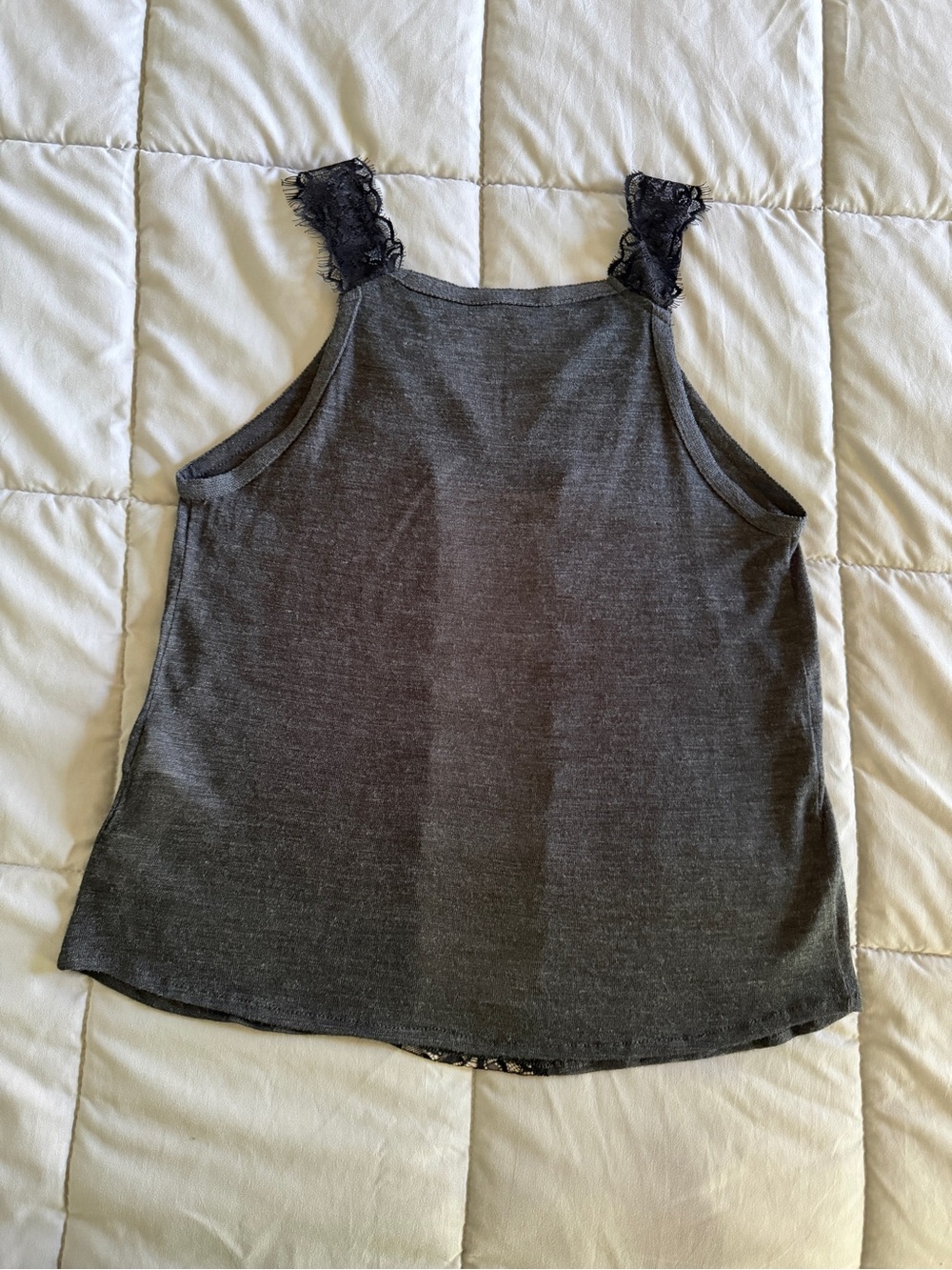 Zara Collection Lace Trim Tank Top Black Size M Soft Knit Sleeveless Camisole - Picture 8 of 16